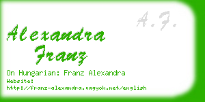 alexandra franz business card